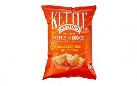 Kettle Studio Sweet Chilli with Lime & Basil Potato Chips  Pack  125 grams